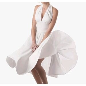 Marilyn Monroe Pleated‎ Dress Costume Womens One Size Iconic Halterneck Ethereal